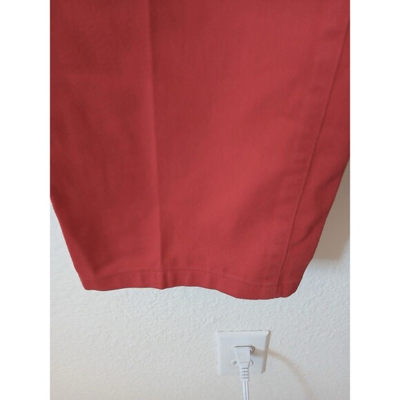 Escada Womens Denim Red Pants Size 44 /12 USA Straight Leg High Rise Luxury - Picture 7 of 16